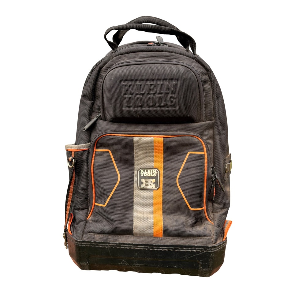 Klein Tools MODBOX Electrician Tool Backpack Black Orange Heavy Duty Organizer